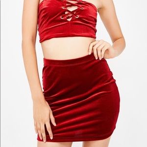 DollsKill Velvet Mini Skirt